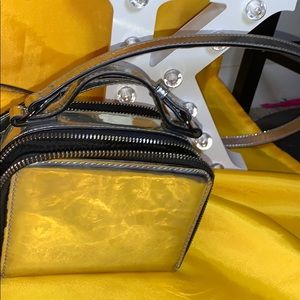 Adjustable Silver cross body bag